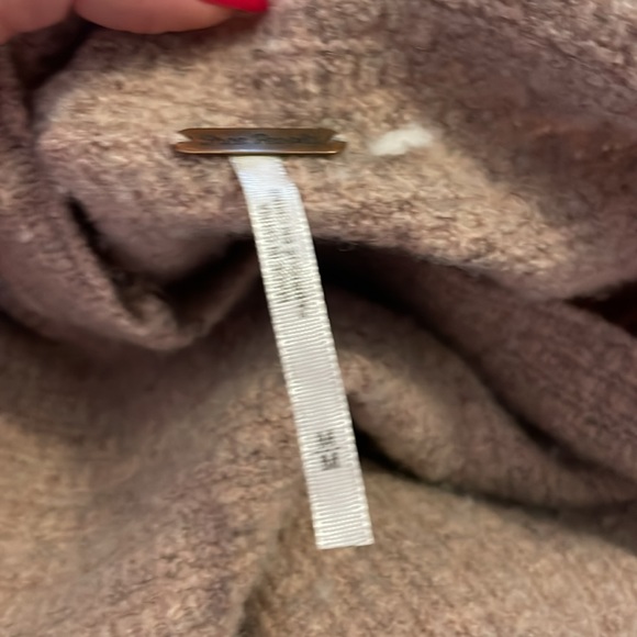 Free people mock neck sleeved poncho dusty rose color size M - Picture 4 of 5